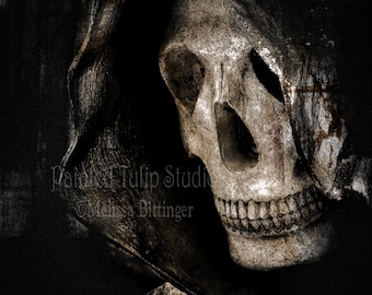 Grim Reaper Art Print: Dark Goth Macabre Decor