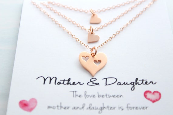 rose gold daughter necklace