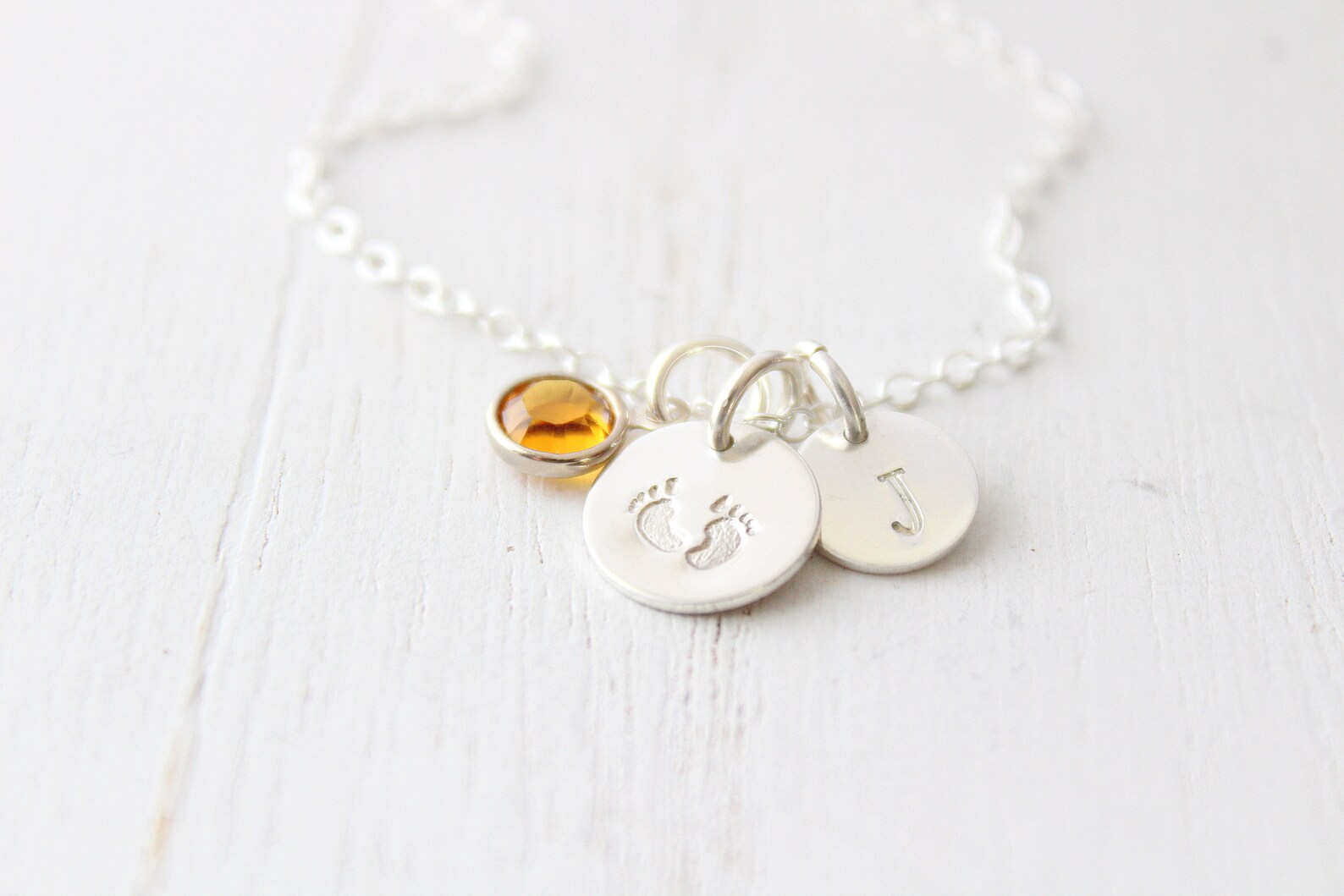 Footprint necklace for mom Gift for new mom Gift for Etsy