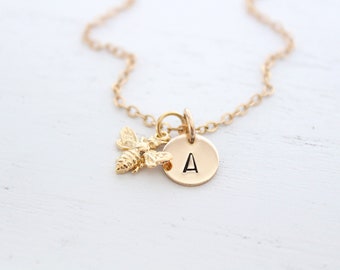 Honey bee necklace, Bumble bee necklace, honey bee necklace, bee happy necklace, bee necklace gold, queen bee necklace