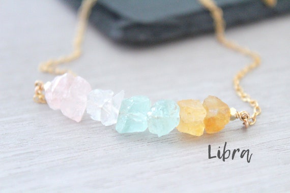 Zodiac Necklace Libra Birthday October 