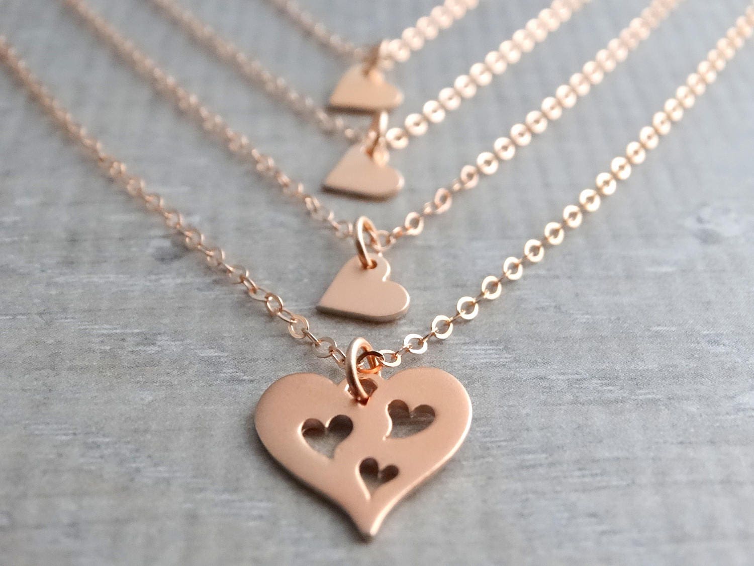 mom and 3 daughters necklace