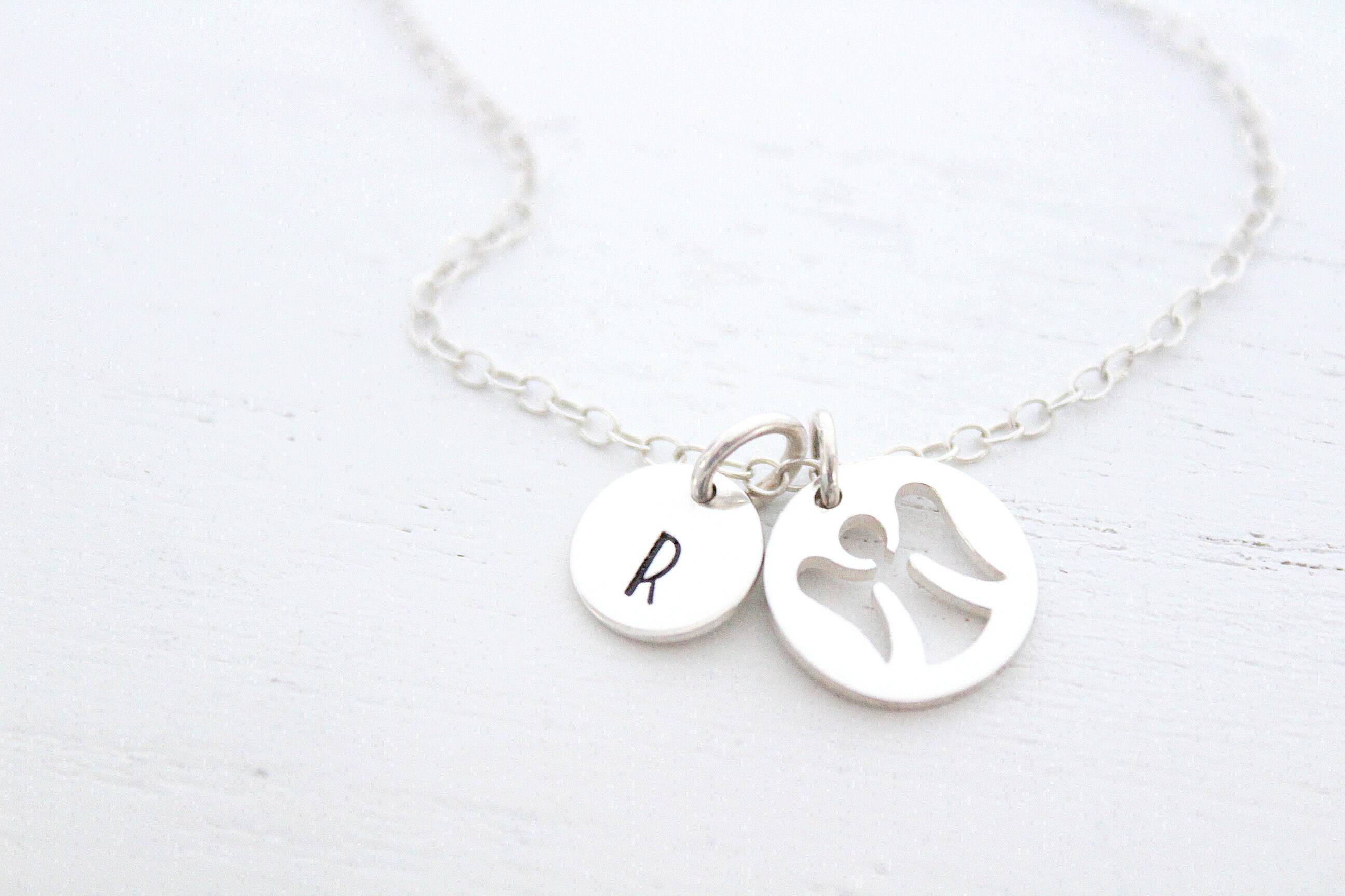 Personalized guardian angel necklace deals