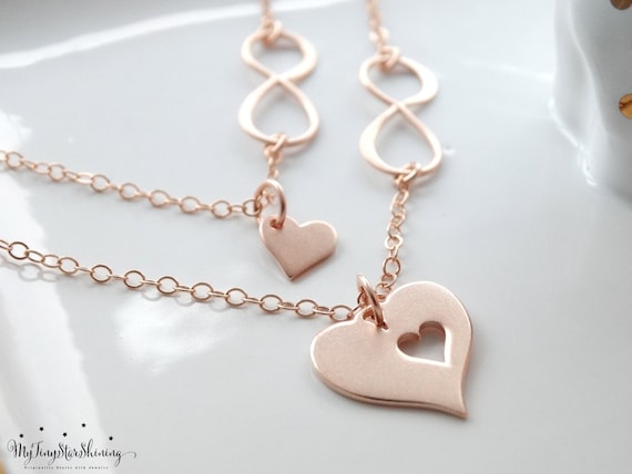 rose gold daughter necklace
