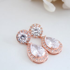 Bridal earrings drop Wedding earrings for bride gifts dangle image 7