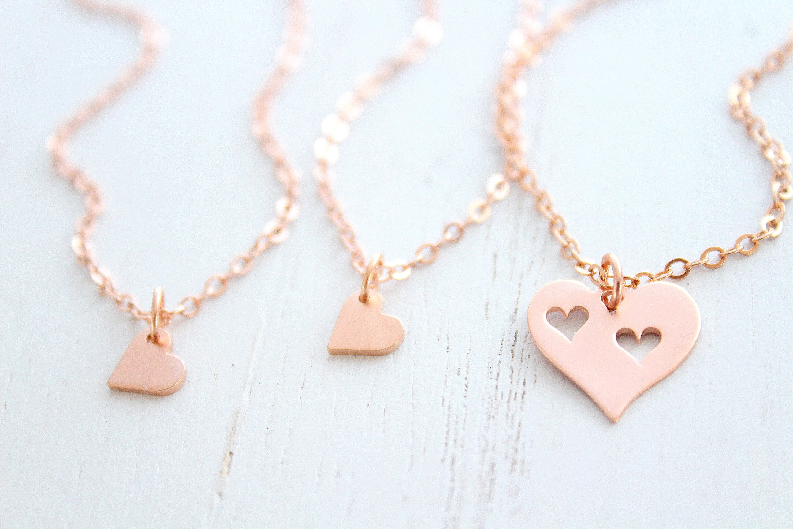 rose gold daughter necklace