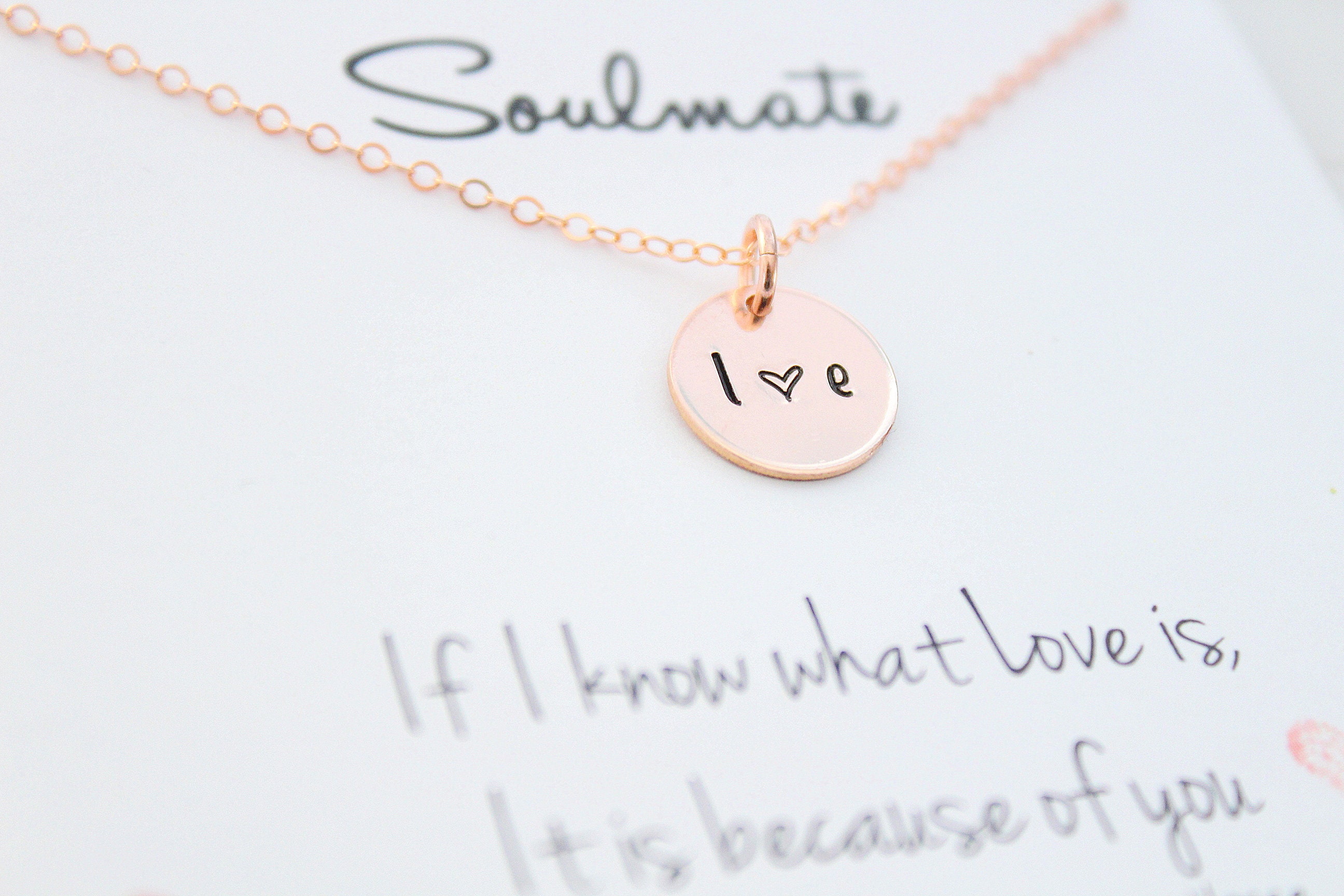 Soulmate necklace soulmate gift Couples initial necklace | Etsy