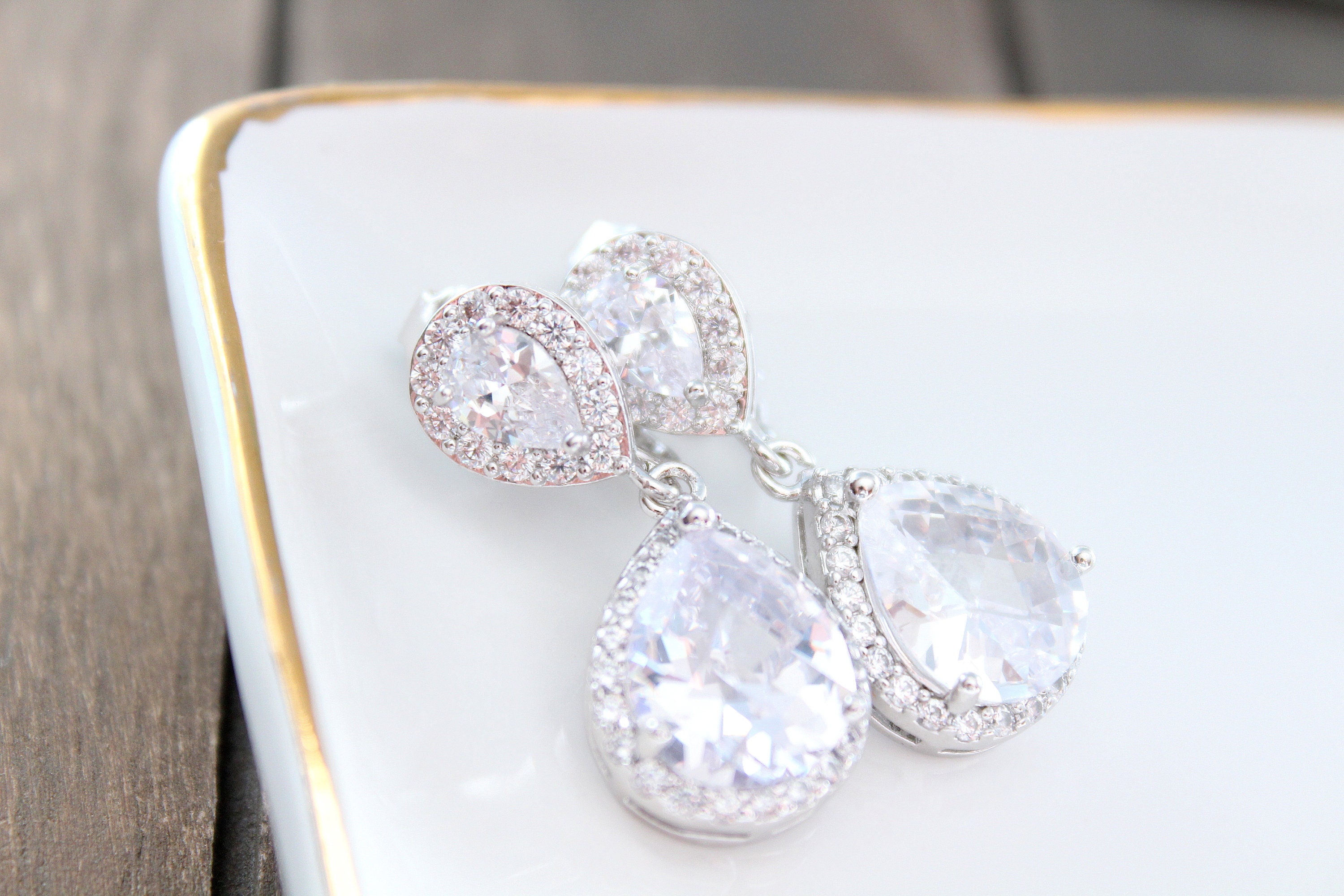 clip on bridesmaid earrings