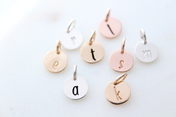 Letter Charms for Necklaces Sterling Silver Letter Charms 