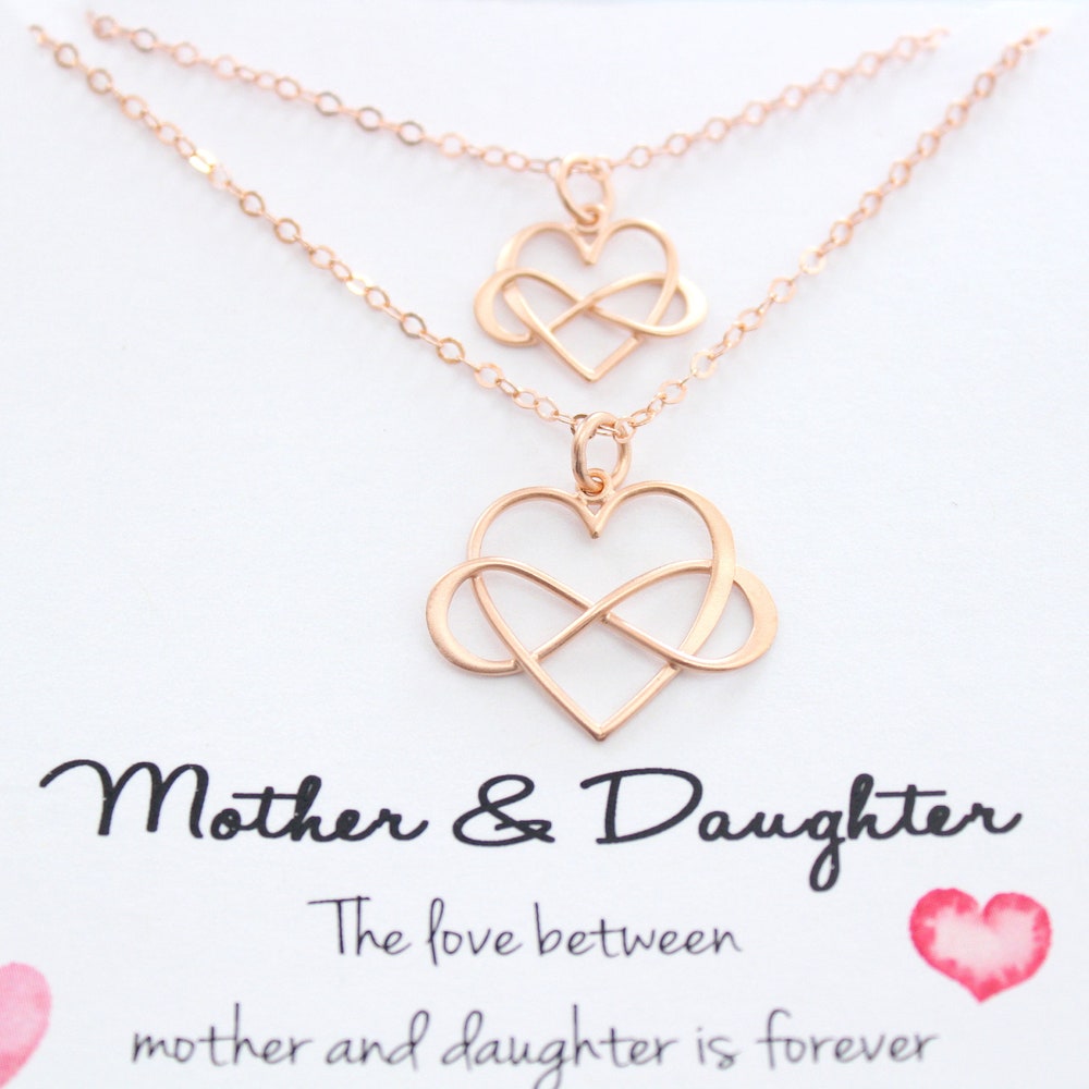 Infinity Necklace Mothers Necklace Mother daughter Necklace image 0