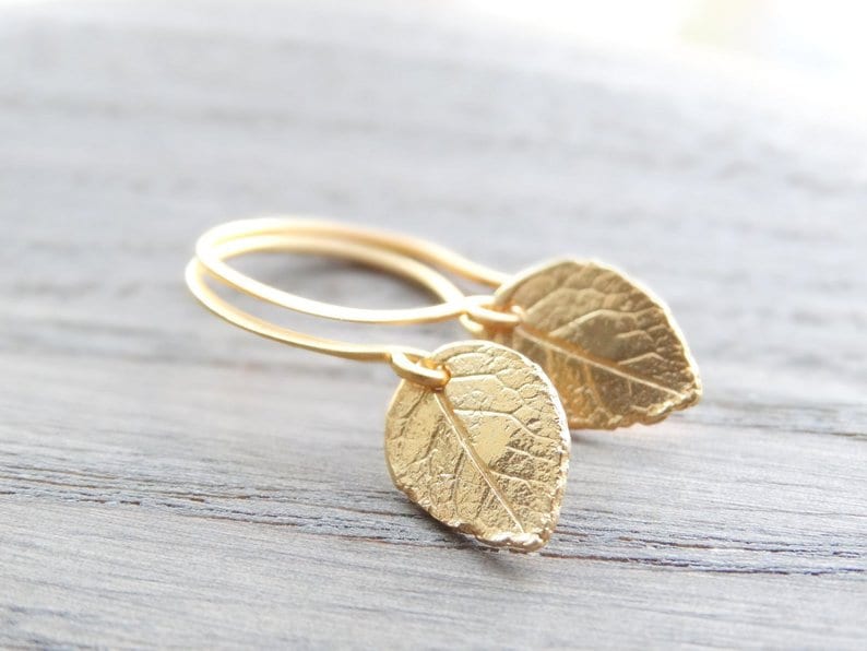 Fawn Gold Leaf Earrings