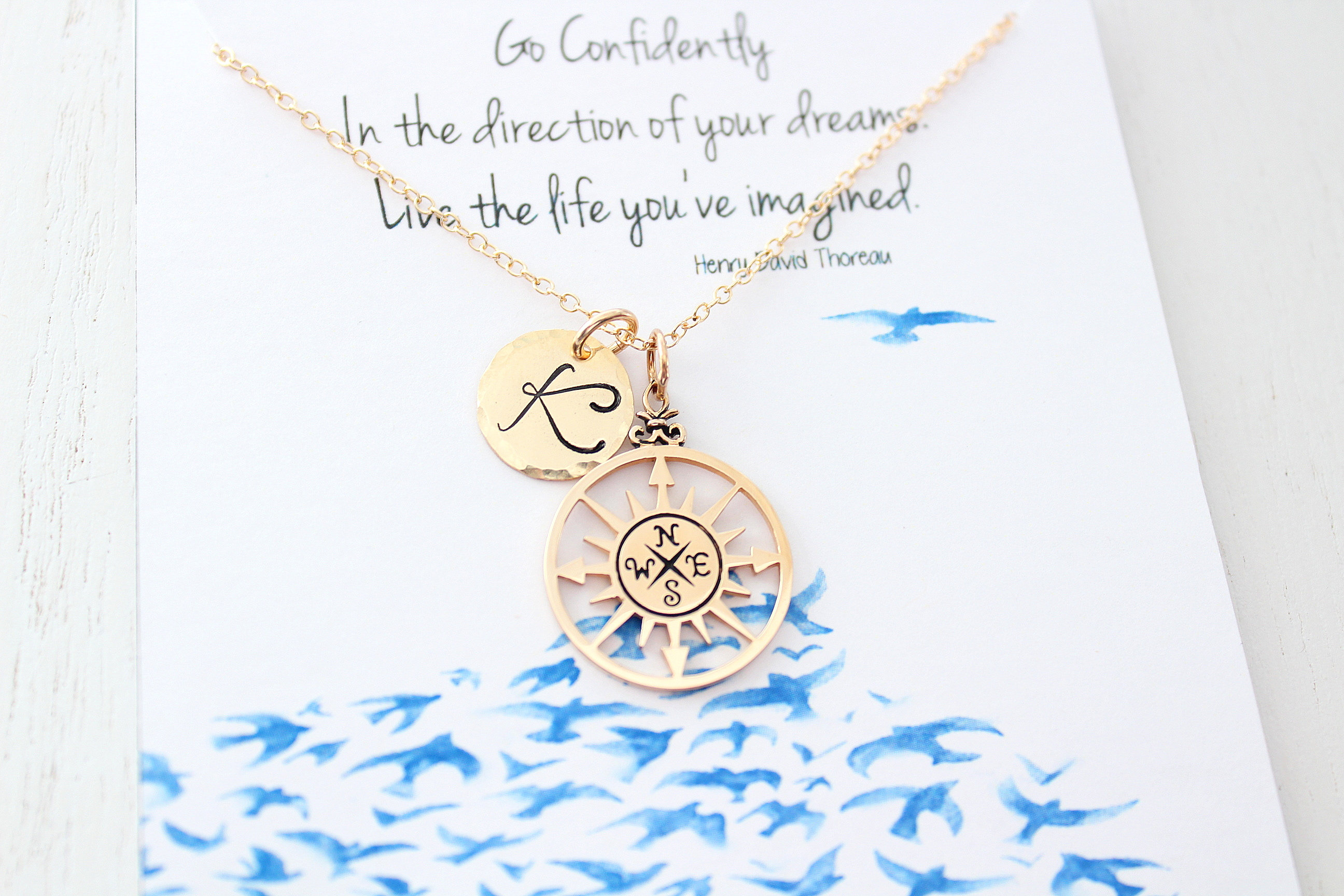 Best friend compass necklace outlet
