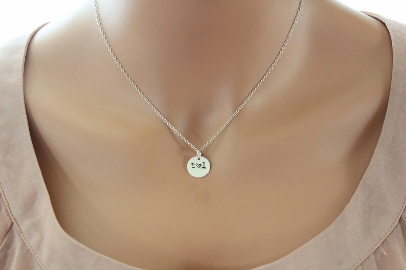 Soulmate initial necklace, Couples Initial Necklace for girlfriend wife, Personalized Anniversary Gift, Custom Birthday Gift, Christmas image 4