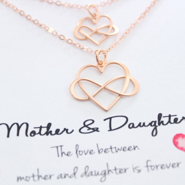 Infinity Necklace Mothers Necklace Mother daughter Necklace image 1