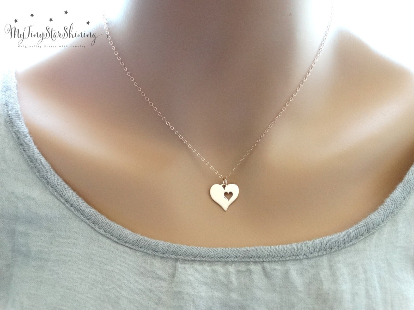 Mother and daughter necklace rose gold Clearance