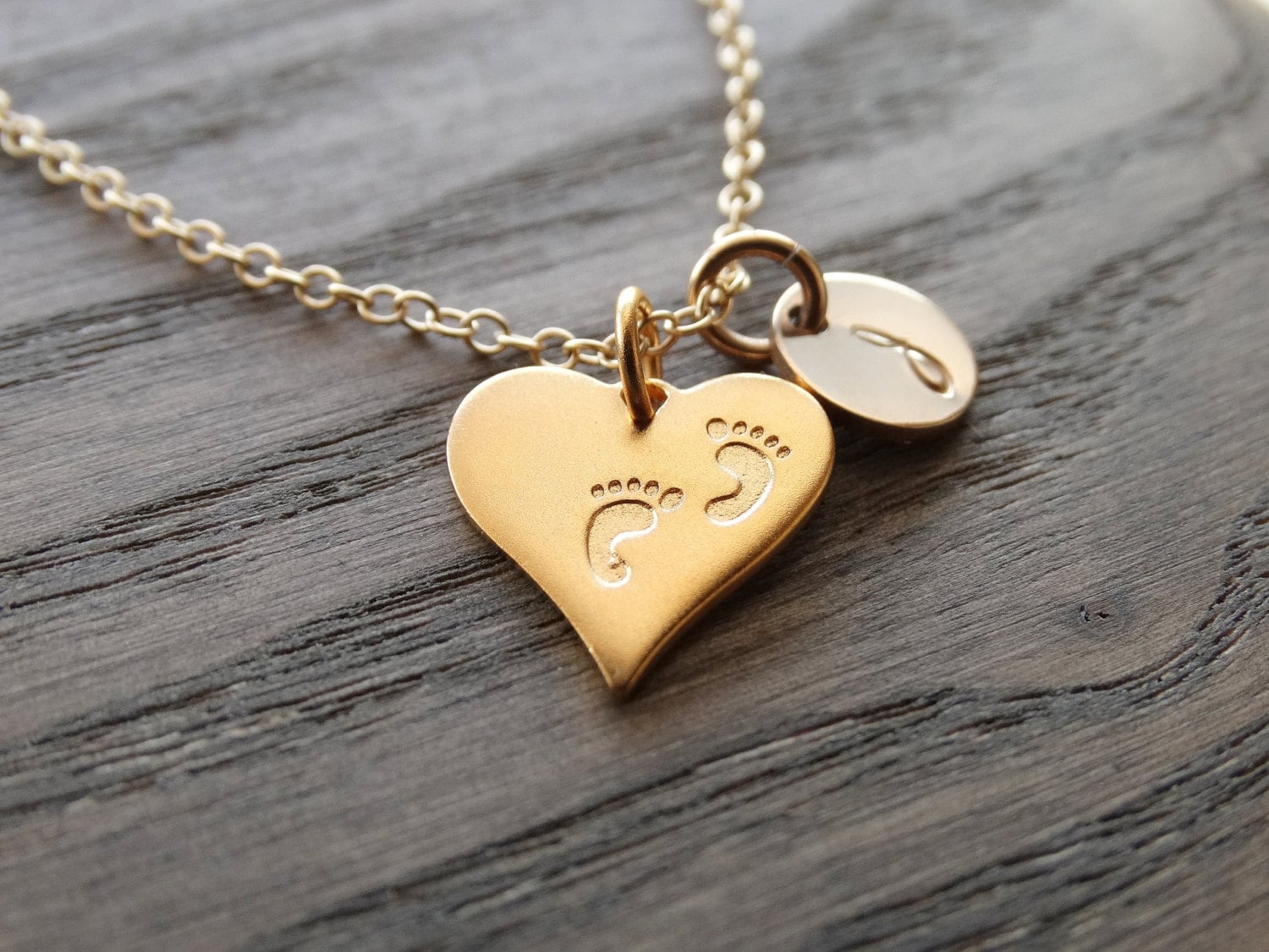 Baby footprint necklace New Mom Jewelry Gift for new mom