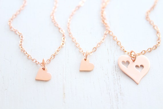 rose gold daughter necklace