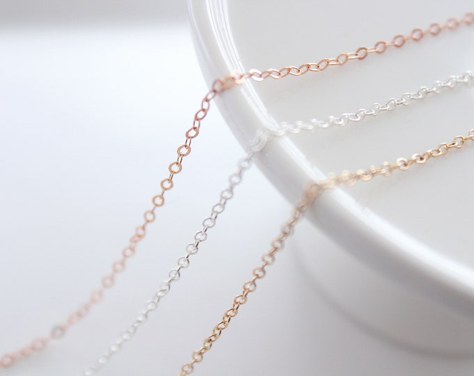 Chain necklace women, Dainty cable Chain Necklace in Sterling Silver, Gold, Rose Gold, Minimalist necklace