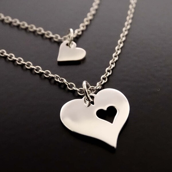 Mother Daughter necklace silver Mother Daughter gift mom image 1