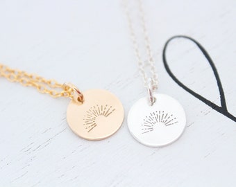 Sunrise Necklace Gold, Sunrise,  Pendant Necklace, Charm Necklace, Gift for Her, Layering necklace