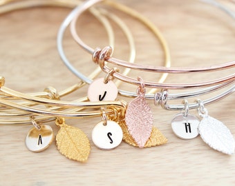 Leaf Bracelet gold, Everyday Leaf bracelet, Nature leaf jewelry, Gift for her, Christmas gift