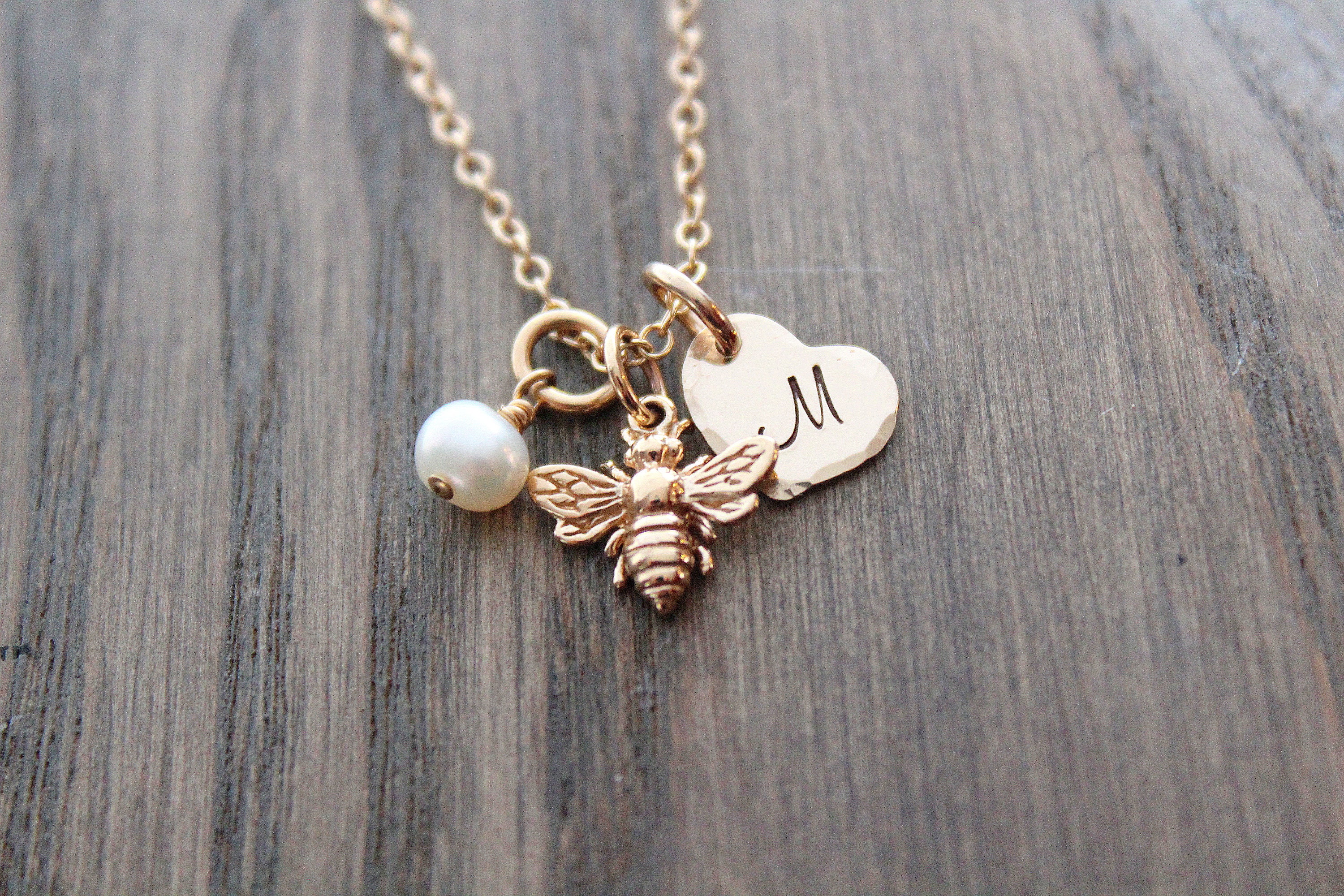 Small Bee Necklace - Gold Vermeil – Dandelion Jewelry