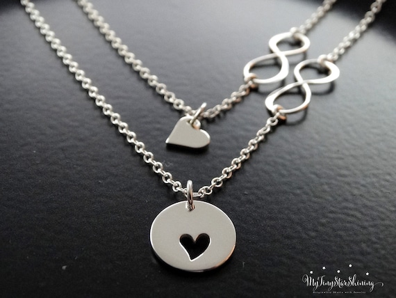mother and daughter necklace sterling silver