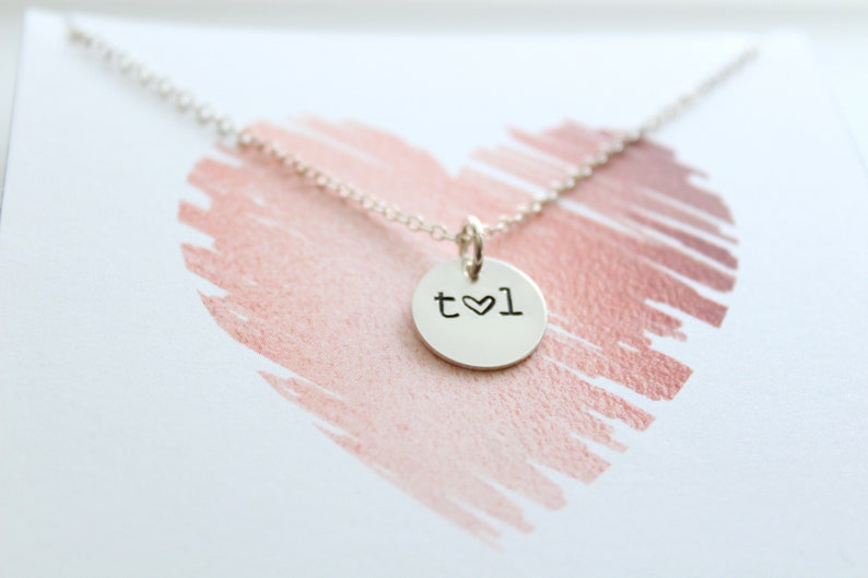 Soulmate initial necklace, Couples Initial Necklace for girlfriend wife, Personalized Anniversary Gift, Custom Birthday Gift, Christmas image 3