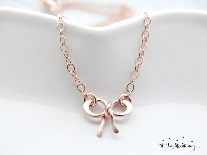 rose gold bridesmaid necklace