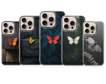 Schmetterling Handyhülle Butterfly Cover für iPhone 17 Pro Max, 16e, 15, 14, 13 & Samsung S26 Ultra, S25 FE, A57, A56, Pixel 10, 9A