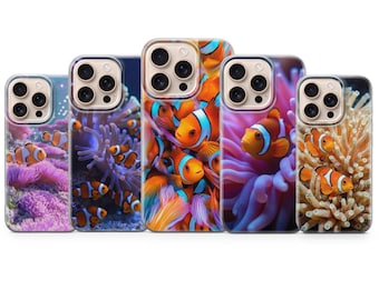 Bunter Clownfisch Ozean Handyhülle Fischhülle für iPhone 17 Pro Max, 16e, 15, 14, 13, 11 & Samsung S26 Ultra, S25 FE, A57, A56, Pixel 10, 9A