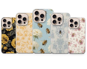 Bee Handyhülle Bienen Cover für iPhone 17 Pro Max, 16e, 15, 14, 13 & Samsung S26 Ultra, S25 FE, A57, A56, Pixel 10, 9A