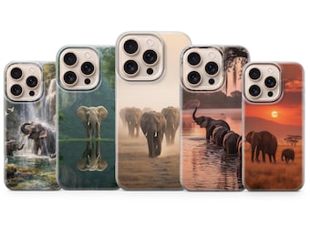 Elefanten Handyhülle, Elefant Hülle für iPhone 17 Pro Max, 16e, 15, 14, 13, 11 & Samsung S26 Ultra, S25 FE, A57, A56, Pixel 10, 9A