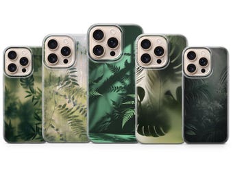 Blatt Schatten Handyhülle Blätter Cover für iPhone 17 Pro Max, 16e, 15, 14, 13 & Samsung S26 Ultra, S25 FE, A57, A56, Pixel 10, 9A