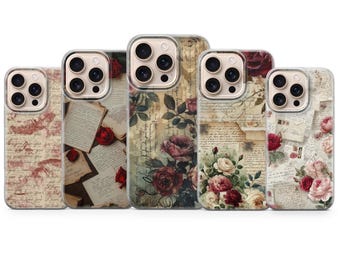 Blumen Buchstaben Handyhülle Floral Lederhülle für iPhone 17 Pro Max, 16e, 15, 14, 13 & Samsung S26 Ultra, S25 FE, A57, A56, Pixel 10, 9A