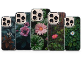 Einfarbig Blumen Handyhülle Flower Cover für iPhone 17 Pro Max, 16e, 15, 14, 13 & Samsung S26 Ultra, S25 FE, A57, A56, Pixel 10, 9A