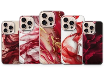 Rote Handyhülle dunkelrot, Cover für iPhone 17 Pro Max, 16e, 15, 14, 13 & Samsung S26 Ultra, S25 FE, A57, A56, Pixel 10, 9A