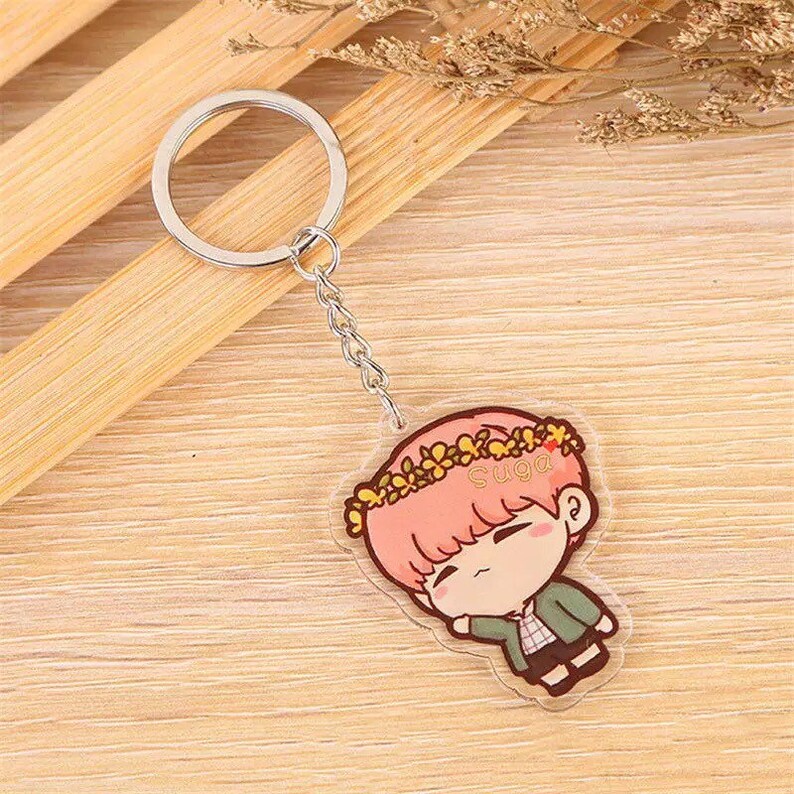 BTS anime keychain Etsy