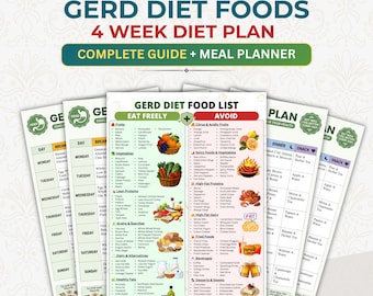 Lista di alimenti per il reflusso gastroesofageo, piano alimentare di 4 settimane, alimenti per il reflusso acido, guida agli alimenti adatti al bruciore di stomaco, guida alla spesa per chi soffre di reflusso gastroesofageo