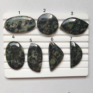Natuurlijke kambaba jaspis cabochon groene jaspis edelsteen | Kambaba-steen voor het maken van sieraden | Losse cabochon | Uniek bolpatroon