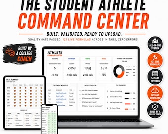 Schüler Athleten Planer | Workout, Ernährung, Habits Tracker (Excel / Google Sheets)