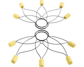 Lotus Fire Fans - 100% Kevlar Wicks - Reinforced Frame - 5 Wick Kevlar Fire Fans