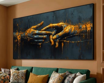 Abstrakte Hände Leinwand Kunst, Stacheldraht Draht Illustration