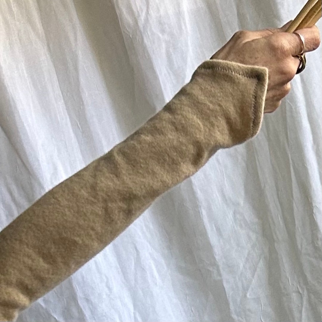 Cashmere Set of Arm and Leg Warmers in Beach Sand Color Etsy
