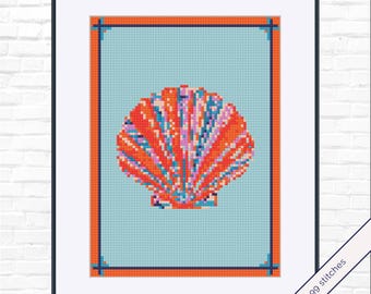 貝殻刺繍パターン – オーシャンクロスステッチコレクション | PDF即時ダウンロード | パターンキーパー対応