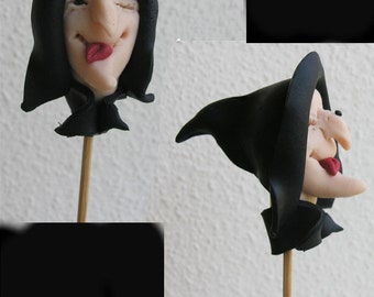 Halloween cupcake topper. Halloween table decor. Witch. Halloween party.