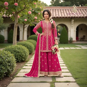 hot pink pakistani dress Gorgeous Hot Pink Pakistani Suit In Stock, Available For Immediate Purchase.. Size 44,46 Dm For Purchase Colour- Hot Pink Fabric- Khadi Net