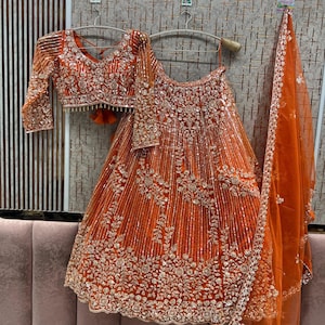 orange and green mehndi dress Orange and Green Mehndi Outfit