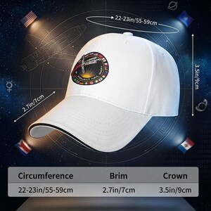 Casquette de baseball avec écusson mission spatiale, chapeau rond avec drapeaux internationaux, casquette trucker science-fiction, chapeau de soleil d'été, casquette streetwear unisexe réglable