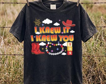 Retro Toy Story 5 PNG, I Knew It I Knew You Western Cowgirl Boots Friendship Bracelet Shirt Design Graphic Download File
